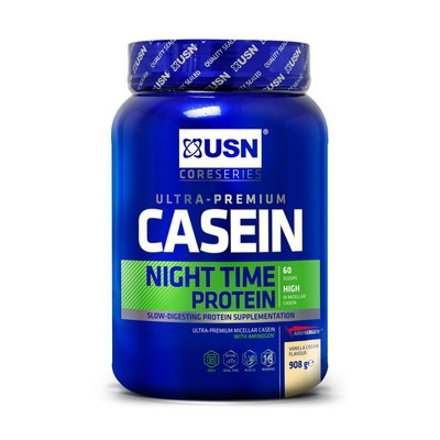 Міцелярний казеїновий протеїн USN Ultra-Premium Casein 908 г, Ванільний крем 06588-02 фото