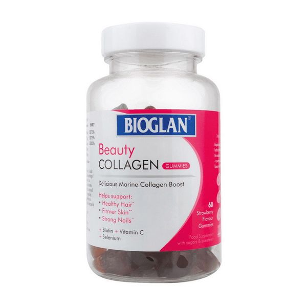 Коллаген (Beauty Collagen Gummies), Bioglan, 60 желеек, Клубника 21307-01 фото