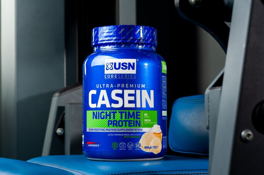 Мицеллярный казеиновый протеин USN Ultra-Premium Casein 908 г, Ванильный крем 06588-02 фото