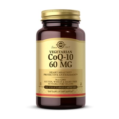 Коензим (Vegetarian CoQ-10), 60 мг, Solgar, 180 веган капсул 20307-01 фото