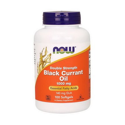 Олія з насіння чорної смородини (Black Currant Oil double strength) 1000 мг, Now Foods, 100 м'яких капсул 19023-01 фото