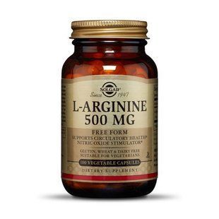 Л-Аргінін Solgar (L-Arginine) 500 мг 100 веган капсул