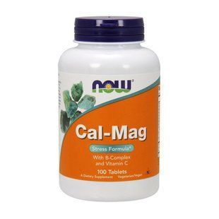 Кальций и магний (Cal-Mag stress formula), Now Foods, 100 табл