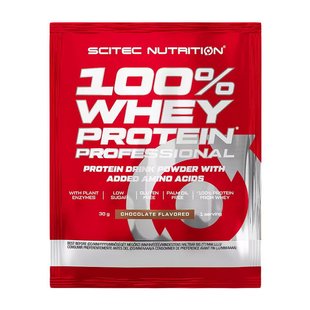 Сывороточный протеин концентрат Scitec Nutrition 100% Whey Protein Professional 30 г, Банан 02757-02 фото