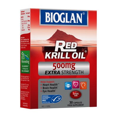 Олія Криля (Extra Strength Red Krill Oil) 500 мг, Bioglan, 30 капсул 22420-01 фото