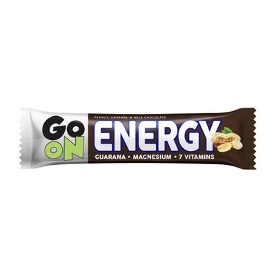 Батончик енергетичний GoOn Nutrition (Energy Bar), 50 г, Арахіс, карамель та молочний шоколад 18737-01 фото