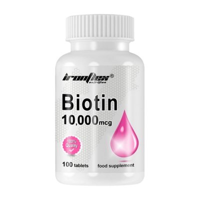 Біотин (Biotin) 10000 мкг, IronFlex, 100 табл. 21288-01 фото