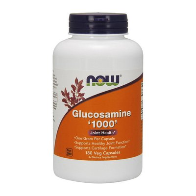Глюкозамін (Glucosamine) 1000 мг, Now Foods, 180 капсул 06486-01 фото
