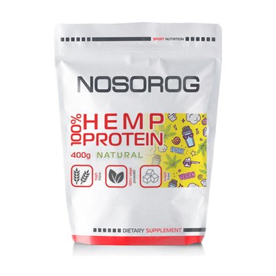 Конопляний органічний протеїн NOSOROG 100% Hemp Protein 400 г, Чистий 20001-01 фото
