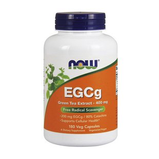 Экстракт зеленого чая (Green Tea Extract EGCg) 400 мг, Now Foods, 180 веган капсул 07811-01 фото