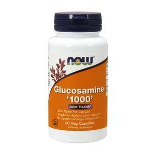 Глюкозамин (Glucosamine) 1000 мг, Now Foods, 60 капсул