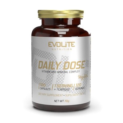 Комплекс Вітамінів та Мінералів (Daily Dose), Evolite Nutrition, 120 веган капсул 22239-01 фото