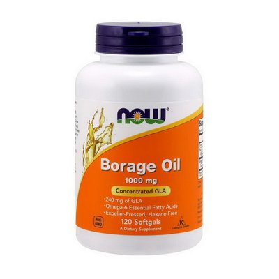 Олія огірковика (Borage Oil) 1000 мг, 120 м'яких капсул 19092-01 фото