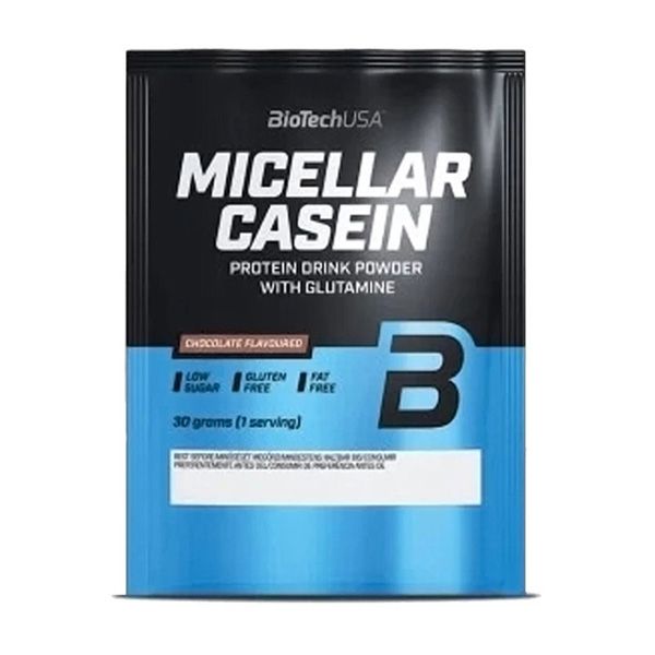 Мицеллярный казеиновый протеин BioTech Micellar Casein 30 г, Клубника 11642-01 фото