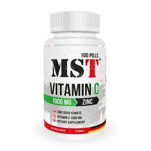 Вітамін Ц 1000 мг та Цинк хелат (Vitamin C 1000 mg + Zinc), MST, 100 табл