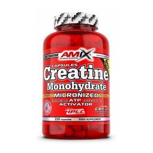 Креатин Моногідрат (Creatine Monohydrate) AMIX, 220 веган капсул
