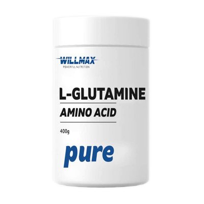 Л-Глютамін у порошку Willmax (L-Glutamine) 400 г, Чистий 20342-01 фото