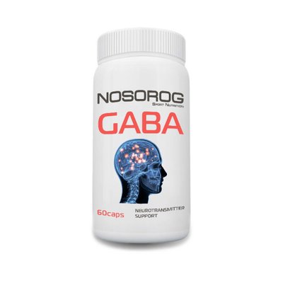 ГАМК (гамма-аміномасляна кислота) GABA, Nosorog, 60 капсул 10285-01 фото