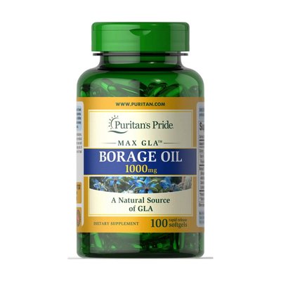 Олія огірковика (Borage Oil) 1000 мг, 100 м'яких капсул 18861-01 фото