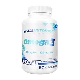 Рыбий жир Омега 3 (Omega 3) 1000 мг, All Nutrition, 90 капсул