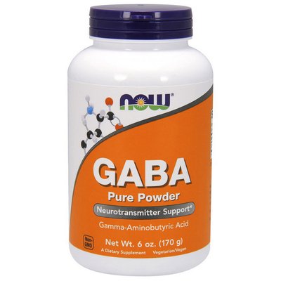 ГАМК (гама-аміномасляна кислота) GABA, Now Foods, 170 г 08005-01 фото