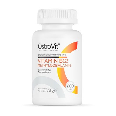 Вітамін Б12 Метилкобаламін (Vitamin B-12 methylcobalamin), OstroVit, 200 табл 20552-01 фото