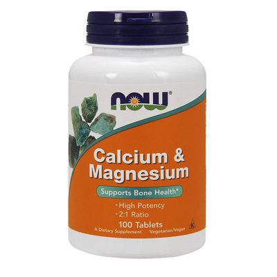 Кальцій та магній (Calcium and Magnesium), Now Foods, 100 табл 02906-01 фото