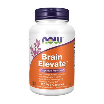 Активатор памяти (Brain elevate), Now Foods, 120 веган капсул 18462-01 фото