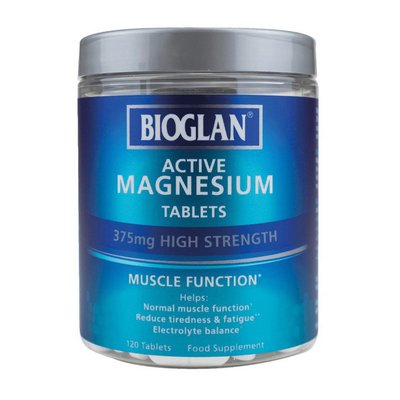 Магній Active Magnesium Bioglan 375 мг, 120 табл. 22421-01 фото