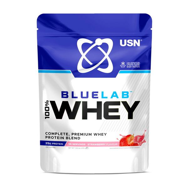 Сироватковий протеїн USN Blue Lab 100% Whey Premium Protein 476 г, Полуниця 21991-03 фото