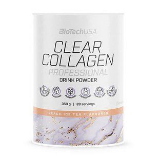 Колаген з Гіалуроновою кислотою та вітамінами (Clear Collagen Professional), BioTech, 350 г, Троянда-гранат