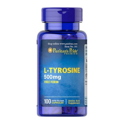 Л-Тирозин Puritan's Pride (L-Tyrosine) 500 мг 100 капсул 10529-01 фото