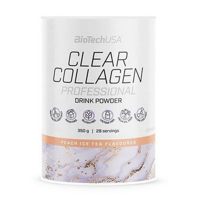Колаген з Гіалуроновою кислотою та вітамінами (Clear Collagen Professional), BioTech, 350 г, Троянда-гранат 21886-02 фото