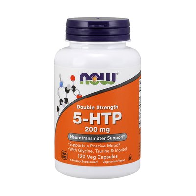 5-HTP (5-гідрокситриптофан) 200 мг, Now Foods, 120 веган капсул 09378-01 фото