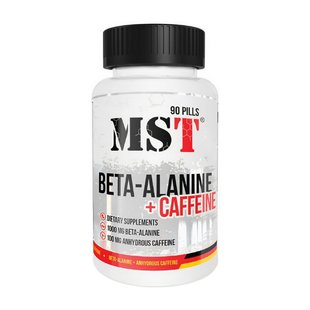 Бета-аланин и кофеин (Beta-Alanine + caffeine), MST, 90 табл 11586-01 фото