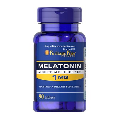 Мелатонін (Melatonin) 1 мг, Puritan's Pride, 90 табл 10528-01 фото