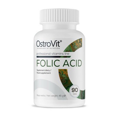 Фолієва кислота (Folic acid), OstroVit, 90 табл 08877-01 фото