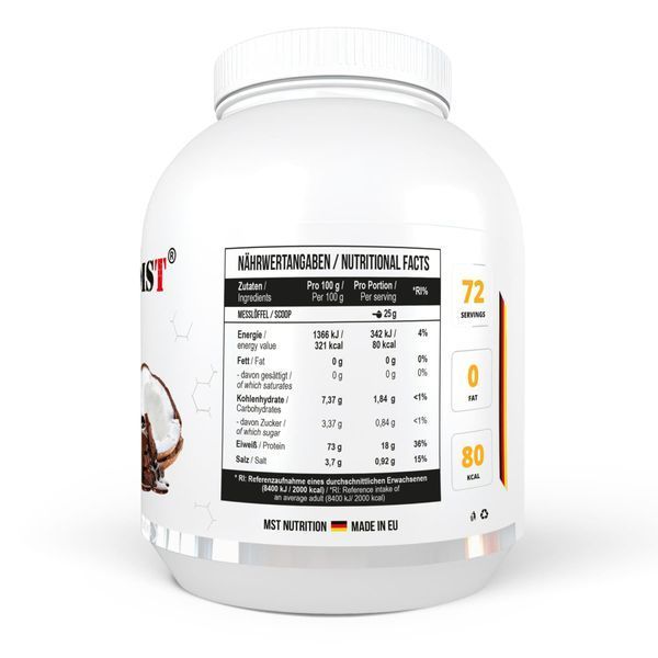 Яєчний протеїн MST Egg White Protein 1800 г, Шоколадно-кокосовий