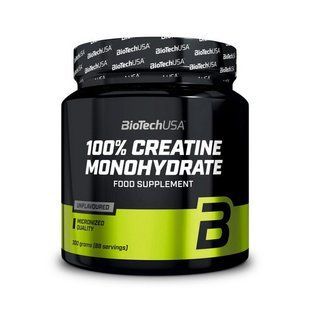 Креатин Моногидрат BioTech (100% Creatine Monohydrate) в порошке, 300 г, Неприправленный