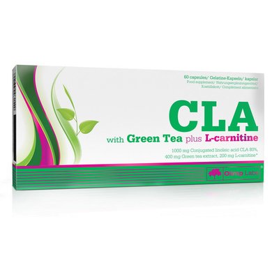 Жироспалювач комплексний (CLA with Green Tea plus L-Carnitine) Olimp, 60 капсул 01301-01 фото