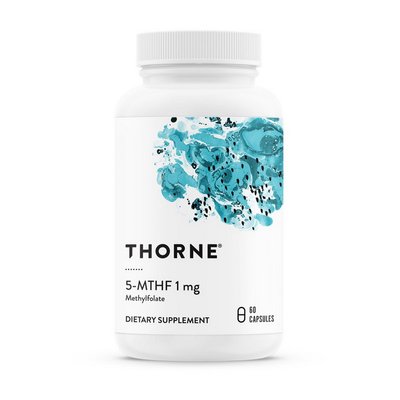 Фолієва Кислота, Метилфолат (5-MTHF) Thorne Research 1 мг, 60 капсул 19357-01 фото