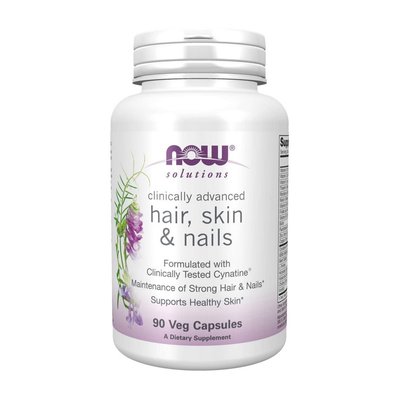 Вітаміни для волосся, нігтів та шкіри (Clinically Advanced Hair, Skin & Nails), Now Foods, 90 веган капсул 06674-01 фото