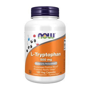 Л-Триптофан NOW (L-Tryptophan) 500 мг 120 веган капсул