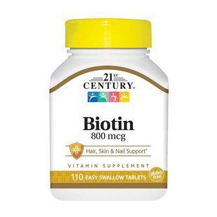 Биотин (Biotin) 800 мкг, 21st Century, 110 табл