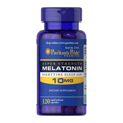 Мелатонін (Melatonin) 10 мг, Puritan's Pride, 120 капсул 08811-01 фото