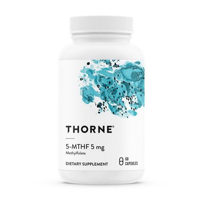 Фолієва Кислота, Метилфолат (5-MTHF) Thorne Research 5 мг, 60 капсул 20266-01 фото
