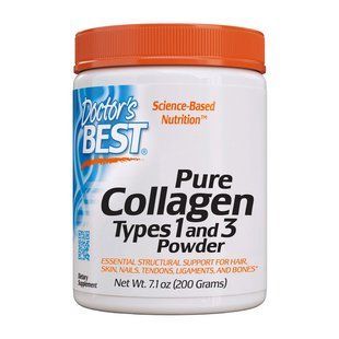 Коллаген в порошке (Collagen Powder), Doctor's BEST, 200 г, Неприправленный