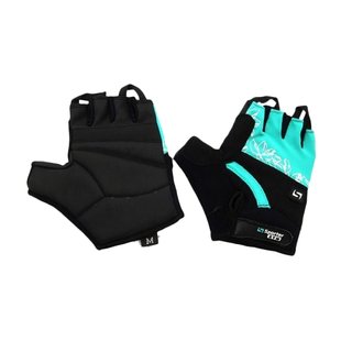 Перчатки для фитнеса Sporter Girl Gripps Gloves Black/Turquoise, M 21490-02 фото